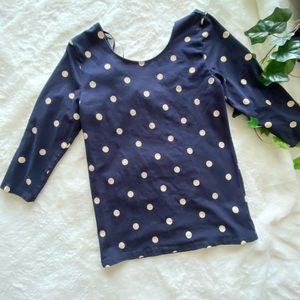 3/4 sleeve Polka Dot Top